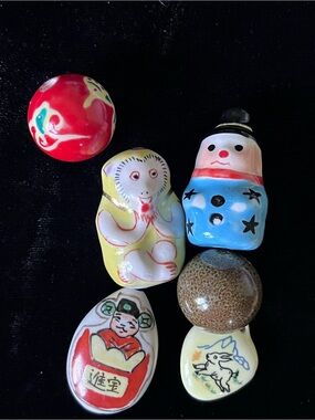Vintage-Style Ceramic Kids Toy Set - Multicolor